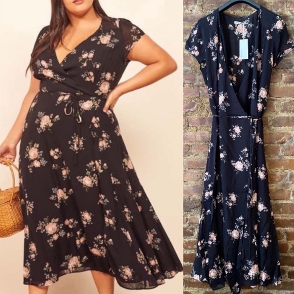 carina midi wrap dress